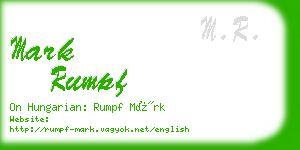 mark rumpf business card